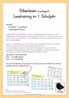 Vorschau - Stationenlernen - Lesetraining mit Leseteppich - Silben lesen im 1. Schuljahr (passt zu Flex und Flora) - Seite 1