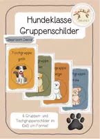 Vorschau - Bildkarten - Hundeklasse - Gruppenschilder - Tischgruppenschilder - Deckblatt
