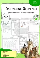 Vorschau - Arbeitsblätter - Das kleine Gespenst - passende Unterrichtsmaterialien - Deckblatt