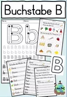 Vorschau - Arbeitsblätter - Buchstabe B - Buchstabenübungen - Buchstabenlehrgang DaZ / Deutsch - Deckblatt