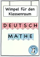 Vorschau - Anderer Materialtyp - Fächerschilder Wimpel Klassenraum - Deckblatt