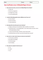 Vorschau - Arbeitsblätter - Erste-Hilfe-Quiz Auffinden einer Person - Seite 1