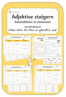 Vorschau - Arbeitsblätter - Steigerung Adjektive Arbeitsblätter - Wieso sieht die Maus so glücklich aus? - Deckblatt
