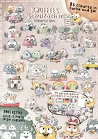 Vorschau - Mal- und Bastelvorlagen - Knuffies „Schulfächer“ Cliparts Set - Deckblatt