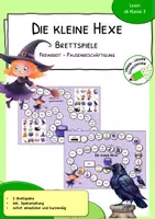 Vorschau - Stationenlernen - Die kleine Hexe - kurzweilige Brettspiele - Deckblatt