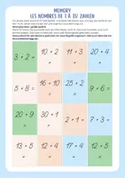 Vorschau - Spiele - Finde Paare - les nombres de 1 - 31 - Zahlen - Deckblatt