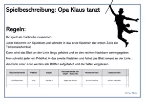 Vorschau - Spiele - Spiel - Satzglieder (Adverbialien): Opa Klaus tanzt - Deckblatt