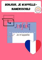 Vorschau - Anderer Materialtyp - Bonjour, je m'appelle - Namensschild - Deckblatt