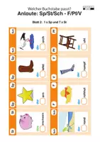 Vorschau - Spiele - Einfaches Rechtschreib-Kartenspiel: Anlaute - Sp, St, Sch, F, Pf, V - Seite 3
