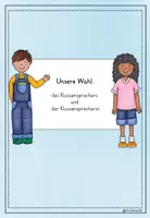 Vorschau - Unterrichtsreihen - Materialpaket Klassensprecherwahl (Tafelmaterial, Wahlplakat, etc.) - Deckblatt