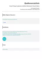 Vorschau - Arbeitsblätter - School Things Vocabulary Cut&Glue Worksheet | Read & Match - Seite 3