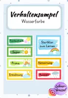Vorschau - Anderer Materialtyp - Verhaltensampel Wasserfarbe | Klassenampel - Deckblatt