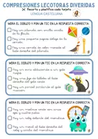 Vista previa - Tarjetas / Manipulativos - 🤔 TARJETAS DE COMPRENSIONES LECTORAS DIVERTIDAS 🤓🧠 - página 2