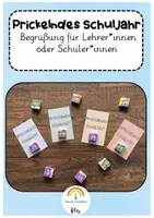 Vorschau - Mal- und Bastelvorlagen - Prickelndes Schuljahr für Kolleg*innen und Schüler*innen - Deckblatt