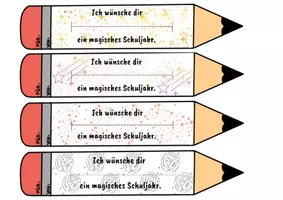 Vorschau - Mal- und Bastelvorlagen - Geschenk - magischer Stift - neues Schuljahr - Seite 1