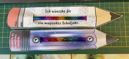 Vorschau - Mal- und Bastelvorlagen - Geschenk - magischer Stift - neues Schuljahr - Deckblatt