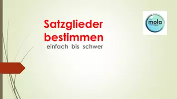 Vorschau - Präsentationen/Tafelbilder - PowerPoint: Satzglieder bestimmen -Schritt für Schritt - Deckblatt