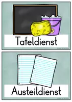 Vorschau - Poster - Klassendienste Grundschule – Ämterplan & Schilder (Klasse 1–4) | Classroom Management, Klassenorganisation, Dienste - Seite 2