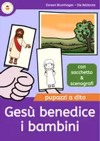 anteprima - Materiale per pittura e bricolage - Gesù benedice i bambini - Pupazzi a dito delle storie bibliche - Pagina di copertina