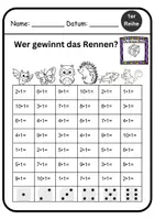 Vorschau - Arbeitsblätter - Malrechnen / Würfelrennen - Würfeln - Rechnen - Malen - Seite 2