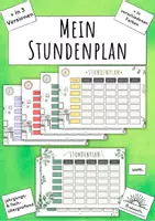 Vorschau - Arbeitsblätter - Stundenplan in verschiedenen Designs (fachübergreifend) - Deckblatt