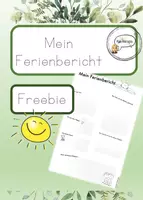 Vorschau - Arbeitsblätter - Ferienbericht: Arbeitsblatt - Deckblatt