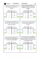 Vorschau - Arbeitsblätter - Aufgaben zum geraden Dreisatz, differenziert, Lösungen 3 - Seite 1