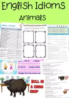 Vorschau - Unterrichtsreihen - English Idioms - Animals - Komplettes Activity Set - Deckblatt