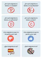 Vorschau - Spiele - Tarjetas conversación Mis asignaturas y notas - Spanisch - Seite 2
