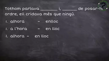 Vista previa - Refuerzo / NEE / Materiales de apoyo - Completa (català) Indica l'opció correcta - página 1