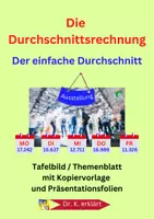 Vorschau - Stundenentwürfe - Durchschnittsrechnung: Der einfache Durchschnitt (Mittelwert) - Deckblatt