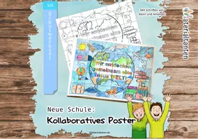 Vorschau - Anderer Materialtyp - Kollaboratives Poster - Start an der neuen Schule - Deckblatt