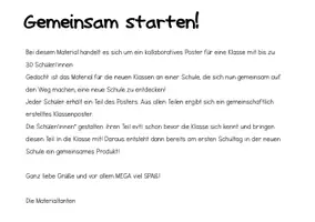 Vorschau - Anderer Materialtyp - Kollaboratives Poster - Start an der neuen Schule - Seite 1