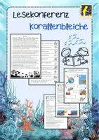 Vorschau - Arbeitsblätter - Lesekonferenz Korallenbleiche im Meer (Klimaerwärmung) - Deckblatt