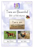 Vorschau - Poster - Bild- und Wortkarten - Tiere am Bauernhof - Deckblatt