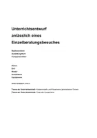Vorschau - Stundenentwürfe - Kantenmodelle/Quadernetze Unterrichtsbesuch Kurzentwurf - Deckblatt