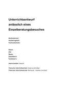 Vorschau - Stundenentwürfe - Langentwurf kreatives Schreiben Bildimpuls - Deckblatt