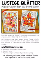Vorschau - Mal- und Bastelvorlagen - LUSTIGE BLÄTTER - Ausmalbilder - Seite 1