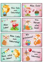 Vorschau - Anderer Materialtyp - Geburtstagskärtchen für deine Fuchsklasse - Seite 1