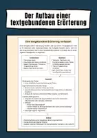 Vorschau - Merkblätter - Der Aufbau einer textgebundenen Erörterung (Merkblatt) - Deckblatt