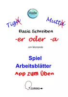 Vorschau - Fördermaterial/Inklusion - - er oder - a am Schluss ( Liste zum Ansagen) - Deckblatt
