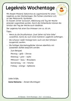 anteprima - Flashcard - Giorni della settimana in tedesco - Circolo della disposizione - Deutsche Wochentage - Legekreis - Pagina 1
