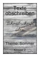 Vorschau - Arbeitsblätter - Abschreibtexte LA (Lateinische Ausgangsschrift) - Deckblatt