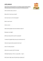 Vorschau - Arbeitsblätter - Hotel language: watch a video and answer the questions - Deckblatt