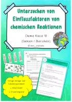 Vorschau - Arbeitsblätter - Untersuchen von Einflussfaktoren von chemischen Reaktionen - Experiment und Protokoll - Deckblatt