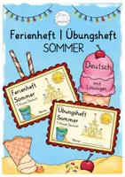 Vorschau - Arbeitsblätter - Ferienheft Sommer | Übungsheft Sommer | Fit für Klasse 2 |Wiederholung Deutsch Klasse 1 - Deckblatt