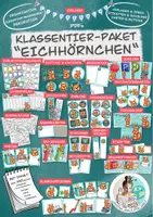Vorschau - Arbeitsblätter - Klassentier Materialpaket "Eichhörnchen" / Eichhörnchenklasse (inkl. Clipart!) - Deckblatt