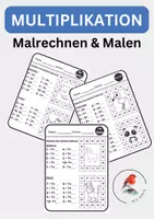 Vorschau - Arbeitsblätter - Malrechnen / Einmaleins üben & malen - Deckblatt