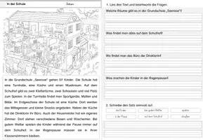 Vorschau - Arbeitsblätter - Leseverständnis zum Wimmelbild "In der Schule" (2-fach differenzierte Aufgaben) - Seite 2