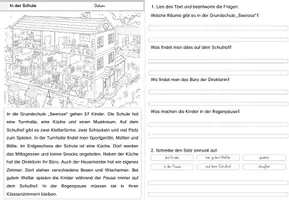 Vorschau - Arbeitsblätter - Leseverständnis zum Wimmelbild "In der Schule" (2-fach differenzierte Aufgaben) - Seite 3